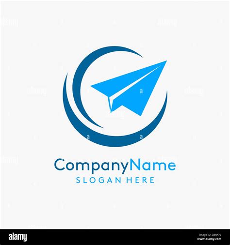 Paper plane logo design Stock Vector Image & Art - Alamy