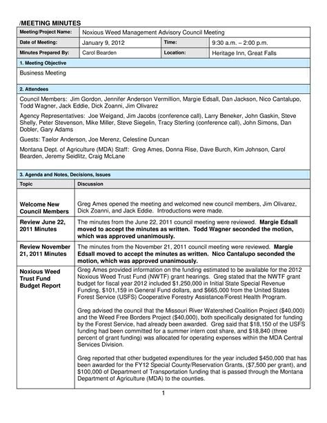 Onenote Meeting Minutes Template - The Templates Art