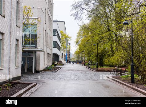 Modern buildings in the campus of Helsinki University, Finland Stock ...