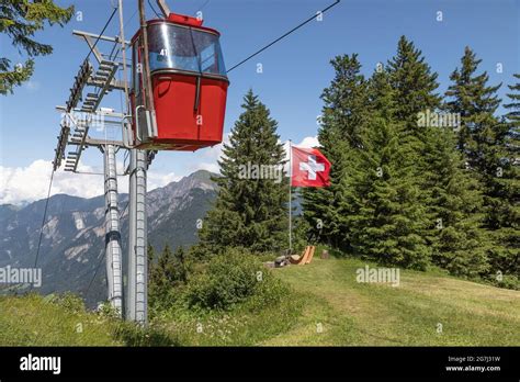 gondola lift on chur's local mountain in switzerland Stock Photo - Alamy