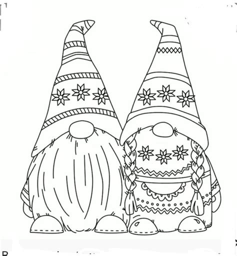 Pin by we3sew4u on gnomes | Gnomes crafts, Christmas drawing, Christmas coloring pages