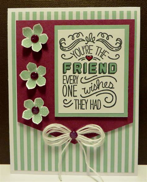 Handmade Friend Card with Flowers