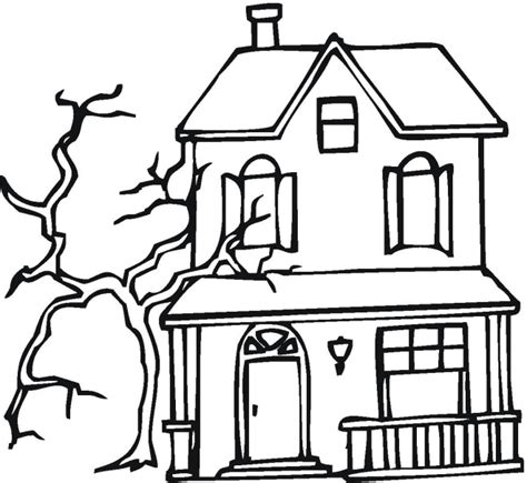 Free Printable Haunted House Coloring Pages For Kids