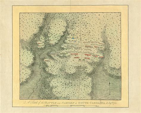 Map of the Battle of Camden, South Carolina, 1780 | Battlemaps.us