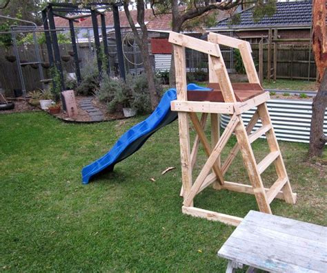 Diy Playground Slide Material - build a swing set and play house ...