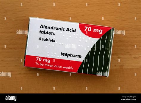 Packet of Alendronic Acid tablets 70mg Stock Photo - Alamy