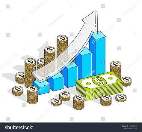 Success Income Growing Concept Growth Chart Stock Vector (Royalty Free ...