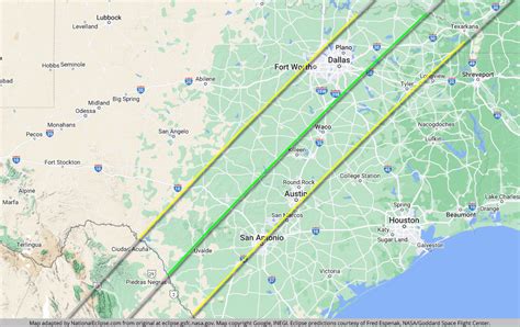 2024 Total Solar Eclipse Map - map of interstate