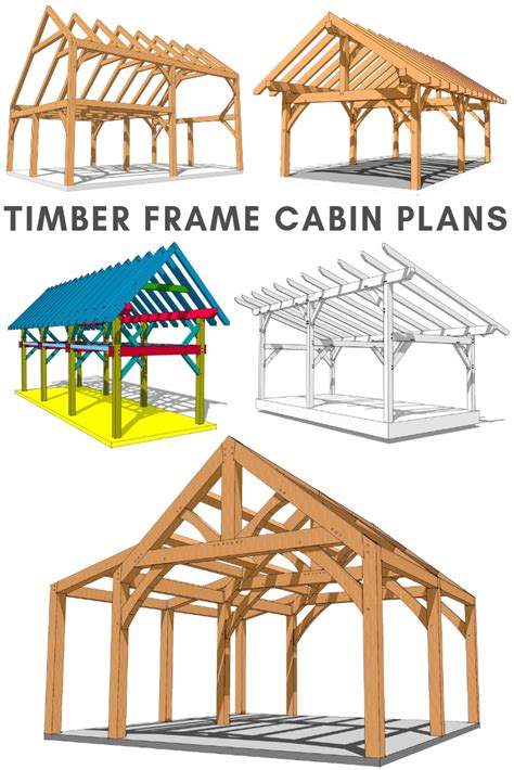 Post And Beam Cabin Plans, Timber Frame Cabin Plans, A Frame Cabins ...