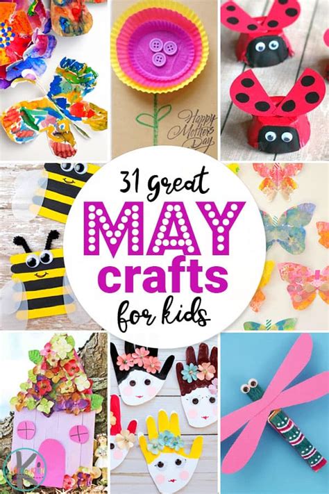 31 Epic May Crafts for Kids - kids will love all these craft ideas for kids to celebrate sping ...