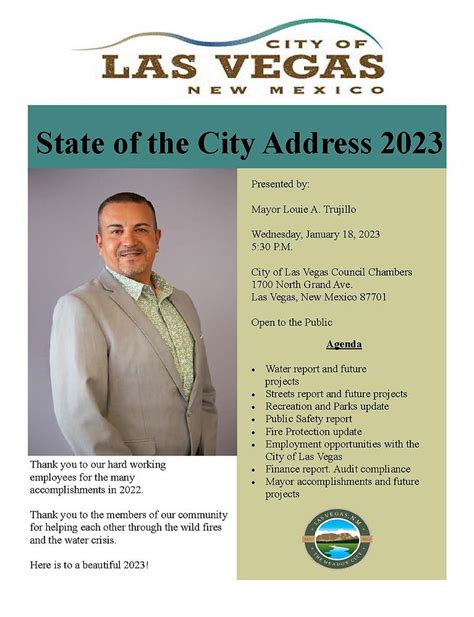 State of the City Address Jan. 18, 2023 at 5:30PM