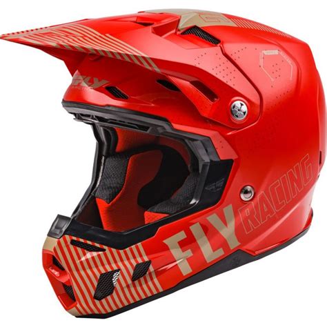 Fly Racing 2021 Formula Helmet Primary Red/Khaki | FLY Racing Adult ...