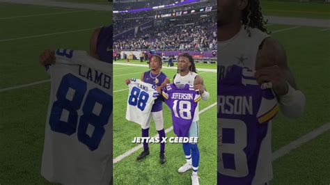 🏈 Ceedee Lamb x Justin Jefferson🏈🎽Jersey Swap🎽 Vikings Cowboys - YouTube