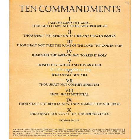 The Ten Commandments – store.ushistory.org