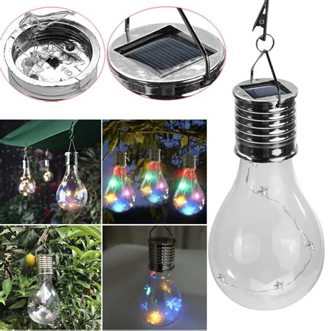 Home Garden Solar Light Bulb Waterproof Solar Rotatable Balcony Outdoor ...