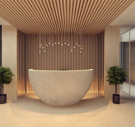 Pin by Rado on Architecture & Interiors | Reception desk design, Lobby ...