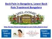 Back Pain in Bangalore, Lower Back Pain Treatment Bangalore