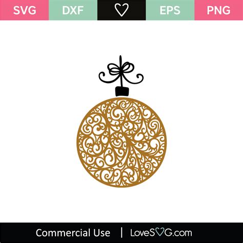 Christmas Ball SVG Cut File - Lovesvg.com