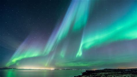 Aurora Borealis, Horizon, Light, Nature, Night, Sky, Starry Sky, Stars ...