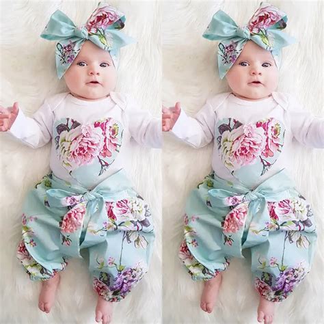 Valentine's Day Toddler Girl Clothes Infant Heart Floral Romper with ...