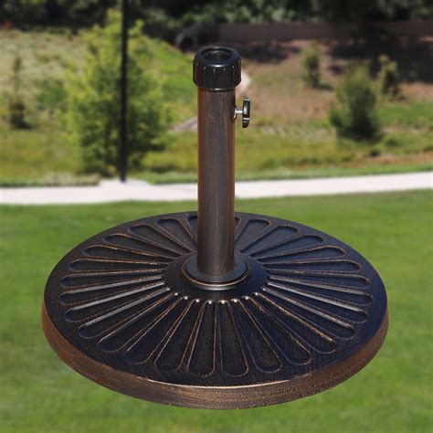 Abble 27 LBS Heavy Duty Resin Umbrella Base Bronze - Walmart.com