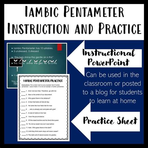 Iambic Pentameter Instruction and Practice in 2020 | Teaching, Iambic pentameter, Student learning