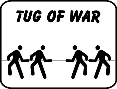 Clipart - tug of war sign