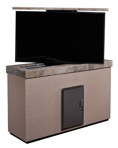 The 360 swivel makes it so this outdoor hidden TV lift cabinet island ...