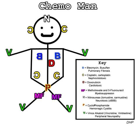 chemo_man_visual_mnemonic [TUSOM | Pharmwiki] | Pharmacology nursing ...