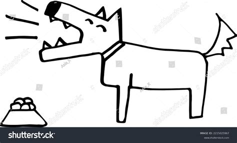 Barking Dog Vector Hand Drawing Illustration Stock Vector (Royalty Free) 2215025967 | Shutterstock