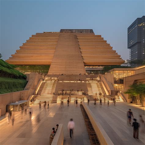 midjourney reinvents ancient ziggurat as modern cultural landmark