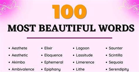 200+ Beautiful Words in English | List of Elegant, Pretty Words • 7ESL