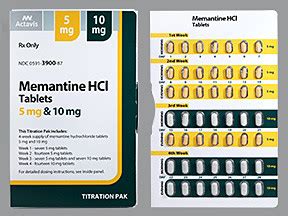 Memantine 5-10 Mg Titration Pk - Multi-Color (2) Oblong Tablet, Dose ...