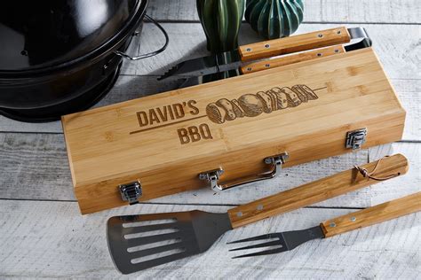 Personalized BBQ Set, Engraved BBQ set, Customized BBQ Utensil Set, Personalized Grill Tool Set