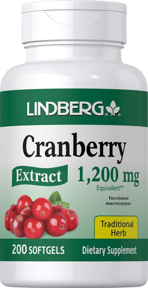 Cranberry Extract, 1200 mg, 200 Softgels | PipingRock Health Products