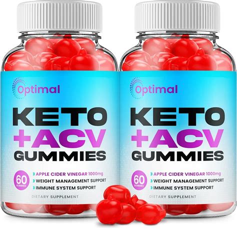 2 Pack Optimal Keto ACV Gummies Optimal ACV + Keto Advanced Keto ...