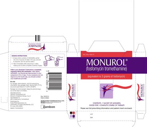 Monurol - FDA prescribing information, side effects and uses