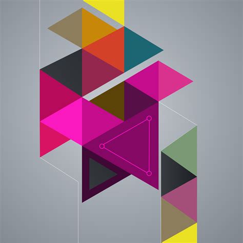 Abstract colorful triangles geometric background 607189 Vector Art at ...