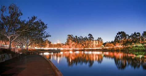 Beautiful Lake in Springfield Lakes at Dusk. Stock Image - Image of beauty, scene: 122869281