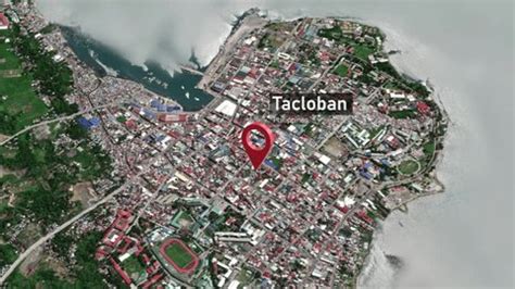 Tacloban City Map Zoom Philippines Space Stock Footage Video (100% ...