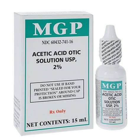 Wockhardt Acetic Acid Otic Solution 2% 15 mL for Ear Infections (Rx) — Mountainside Medical ...