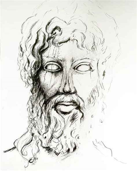 Zeus statue drawing. Finally I've got some time to draw again. . . . #zeus #mytholigyart # ...