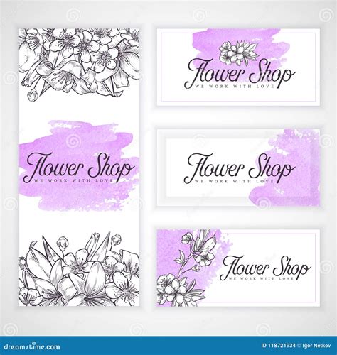 Mockup of Business Cards and Flyer Stock Vector - Illustration of decor ...