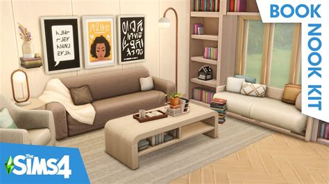 MODULAR BOOKCASES & COMFY COUCHES // The Sims 4 Book Nook Kit Build & Buy Overview - YouTube