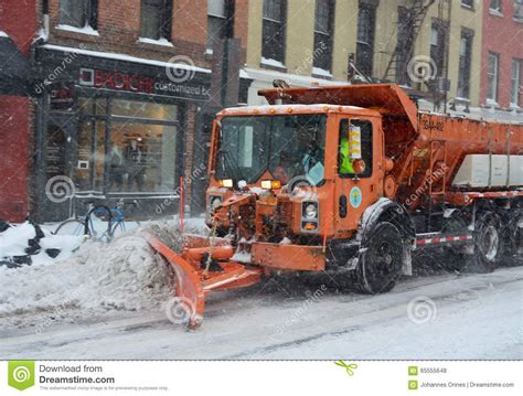 Snow Plow in Manhattan New York Editorial Stock Photo - Image of ...