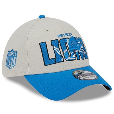 Detroit Lions New Era 2023 NFL Draft 39THIRTY Flex Hat - Stone/Blue ...