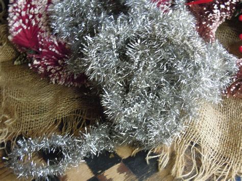 Vintage Silver Lametta Tinsel Garland / 296 Long / Metal Christmas Tree ...