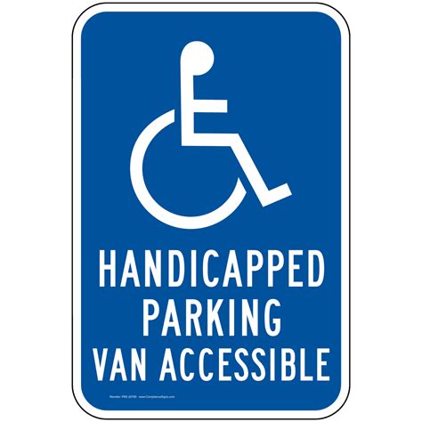 ADA Handicap Parking Sign PKE-20790 Parking Handicapped