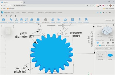 How to Design a 3D Gear and an Excavated 3D Model in 3D Modeling ...