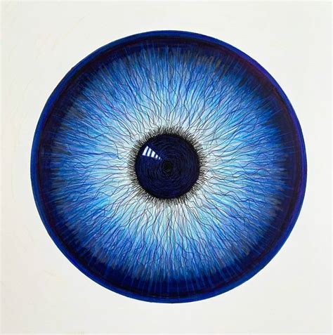 Light blue pupil of the eye Drawing by Natalia Ordobaeva | Saatchi Art